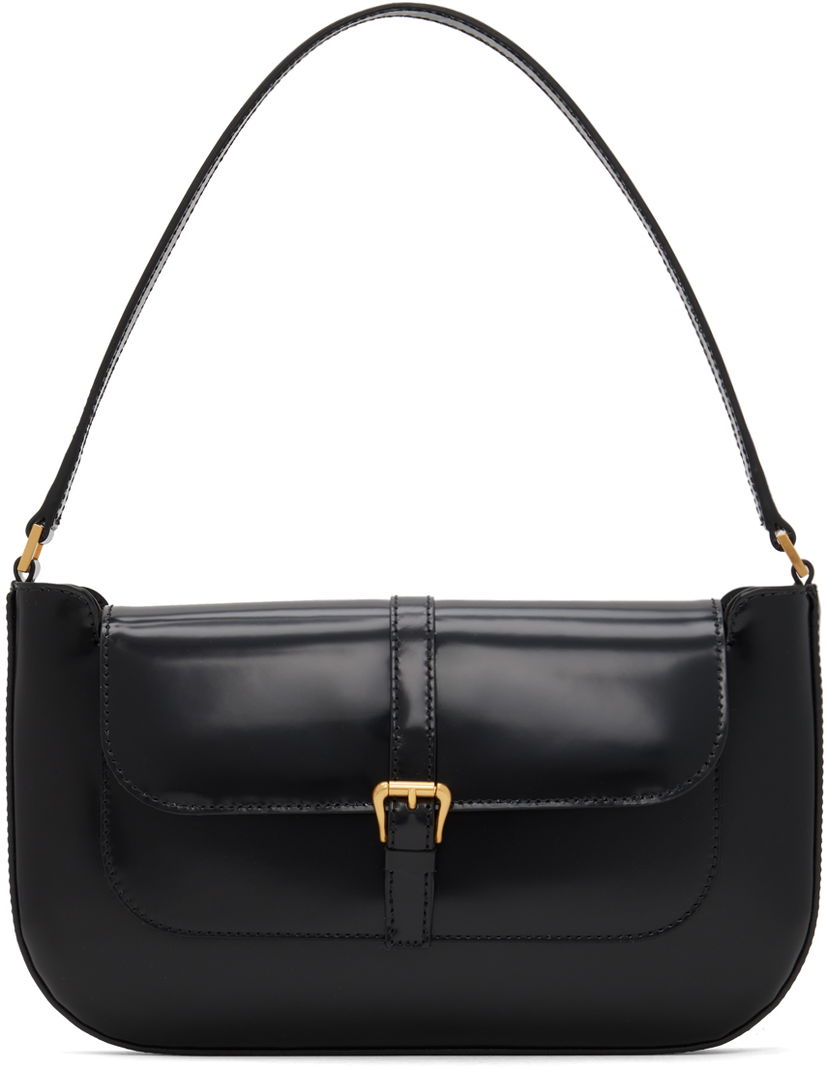 Чанта през рамо BY FAR Miranda Black Leather Shoulder Bag Черно | 19PFMDASBLWMED