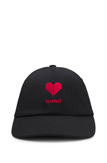Шапка с козирка BOSS Stretch-twill cap with embroidered logo Черно | 50555783, 0
