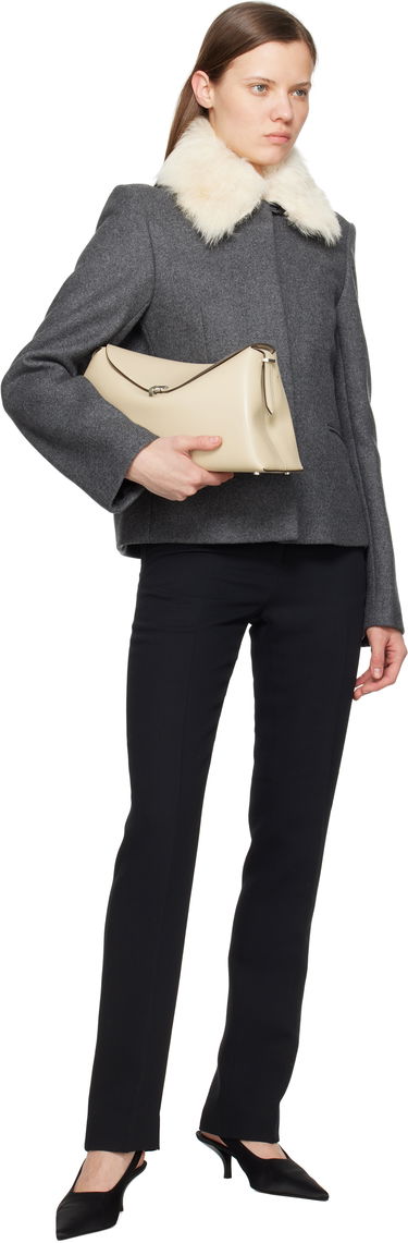Чанта през рамо TOTEME Toteme T-Lock Leather Clutch Бежово | 234-WAL950-LE0025, 3