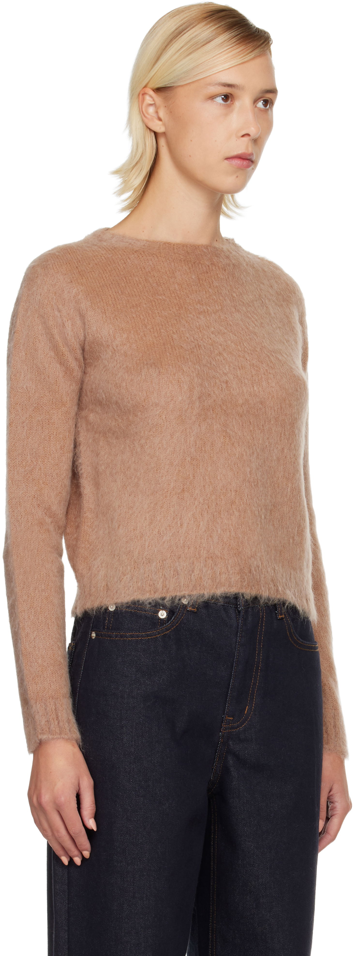 Пуловер Max Mara Aceto Fuzzy Knit Sweater Бежово | 2526366122600, 1