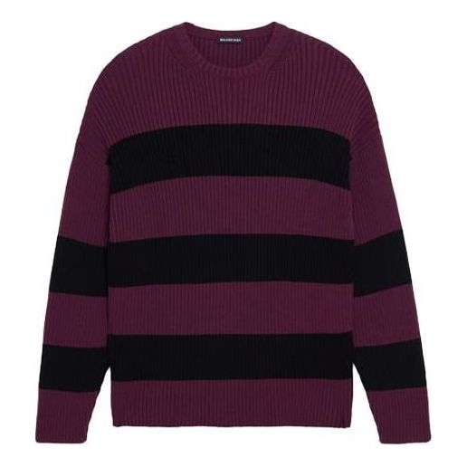 Пуловер Balenciaga Knit Border Sweater Лилаво | 608760T31621087