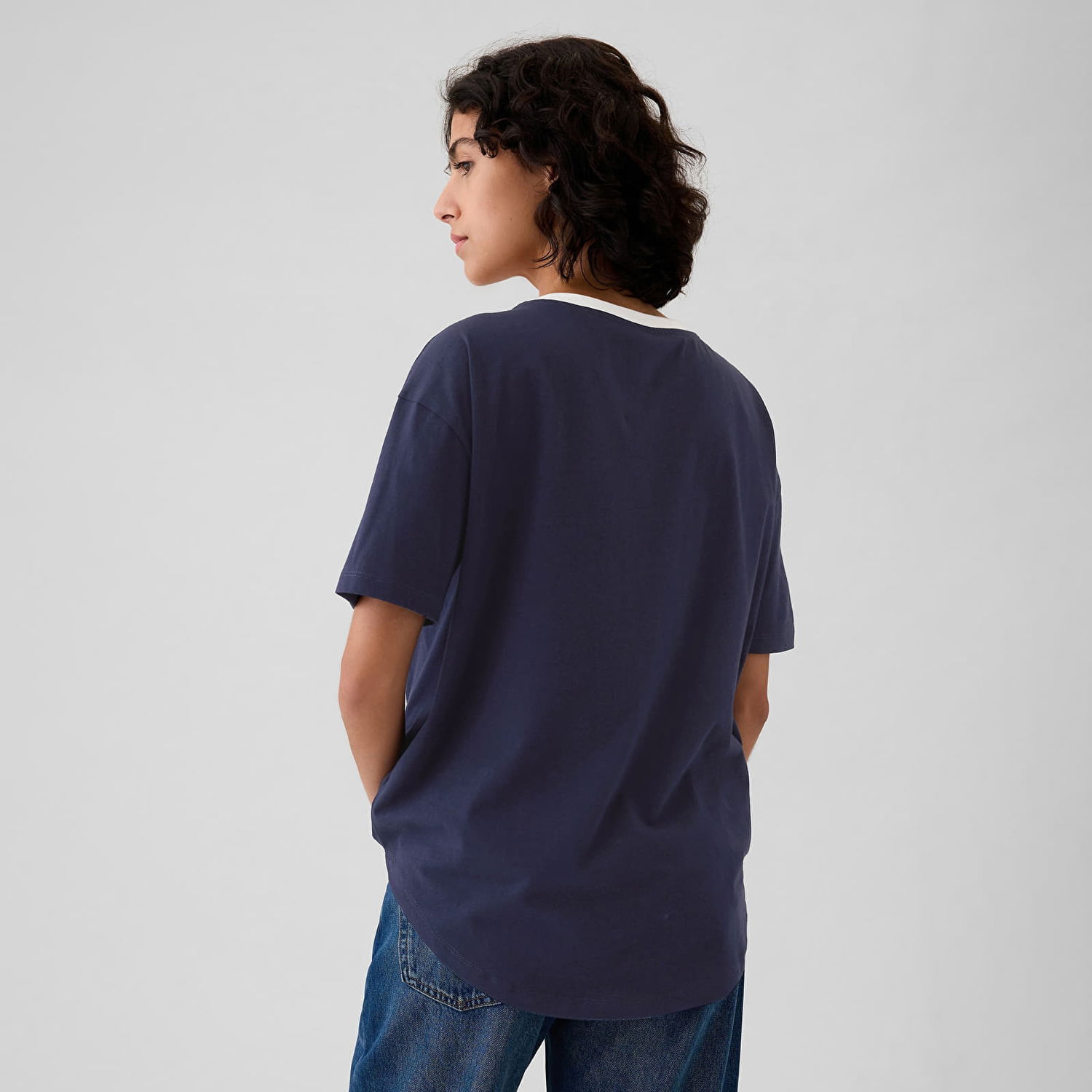 Тениска GAP T-shirt Shortsleeve Logo Tee Navy Uniform M Черно | 500012-02, 1