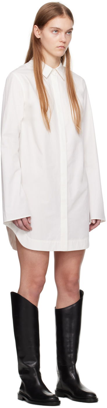 Pокля Loulou de Saison Loulou de Saison Eknath Mini Shirt Dress Бяло | EKNATH, 1