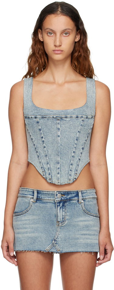 Потник Miaou Miaou Campbell Denim Corset Top Синьо | 7020SDMVK, 0