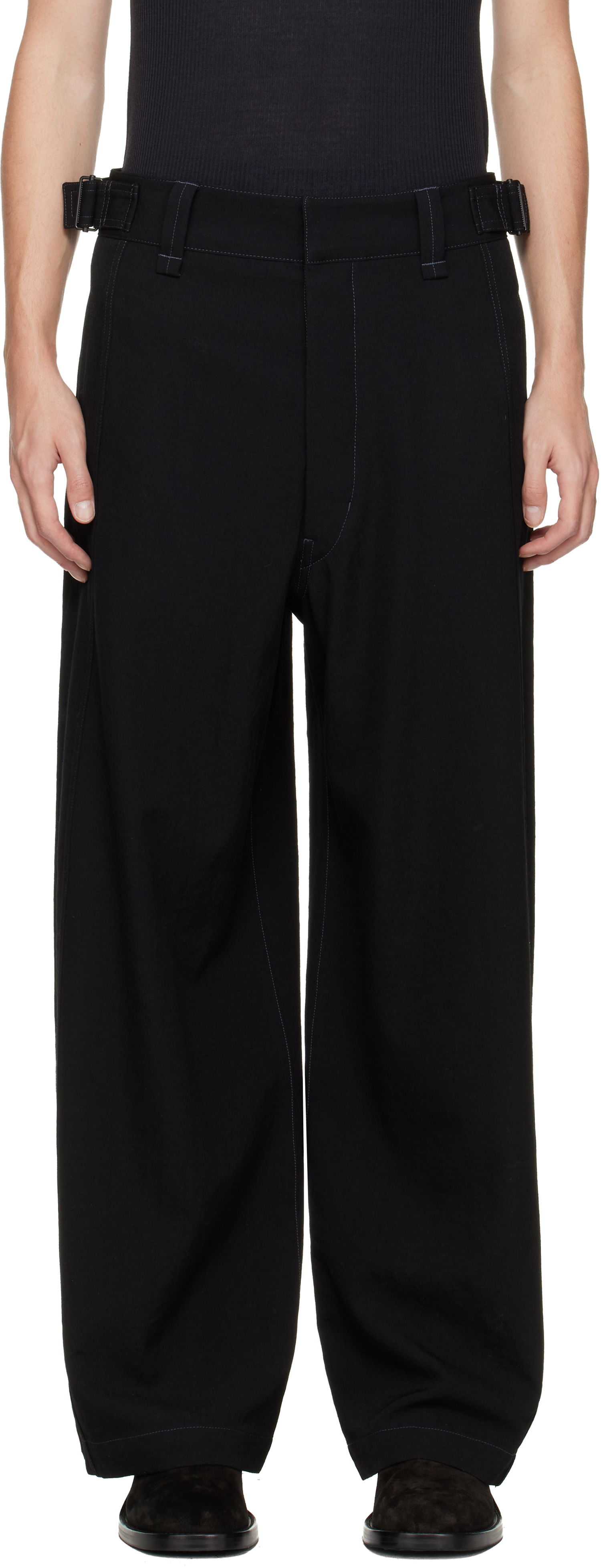 Панталони LEMAIRE LEMAIRE Maxi Utility Trousers Черно | PA1249 LF1457, 0