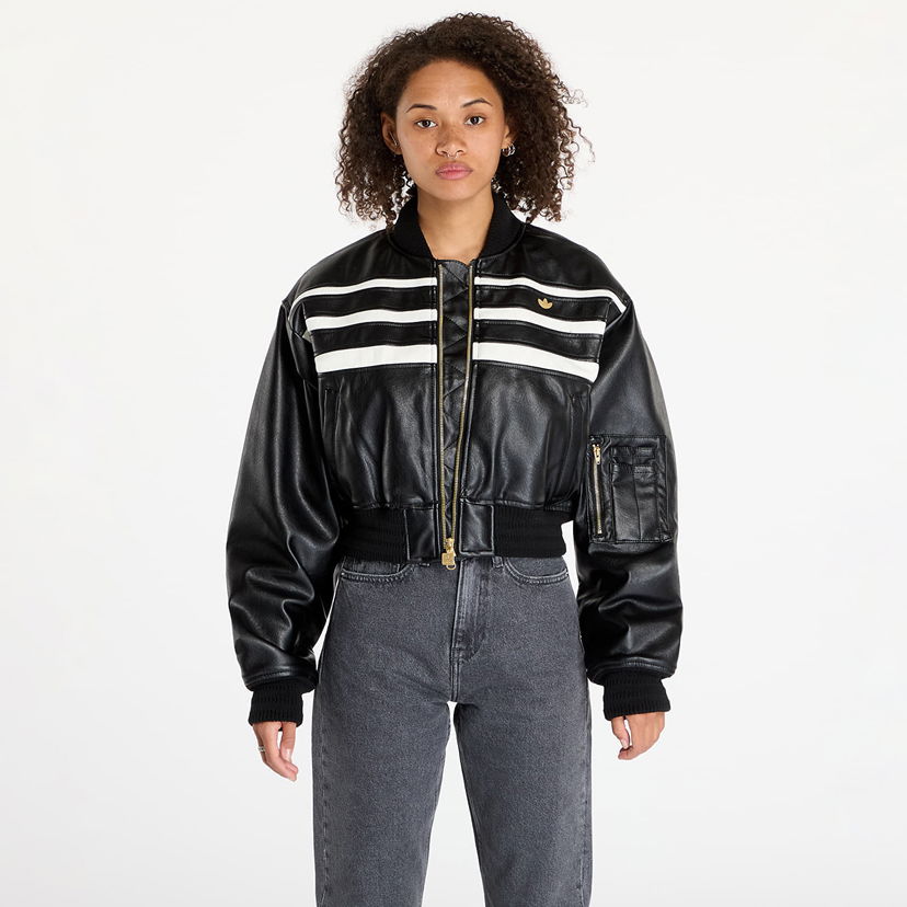 Яке бомбър adidas Originals Pleather Bomber Black Черно | IX0967