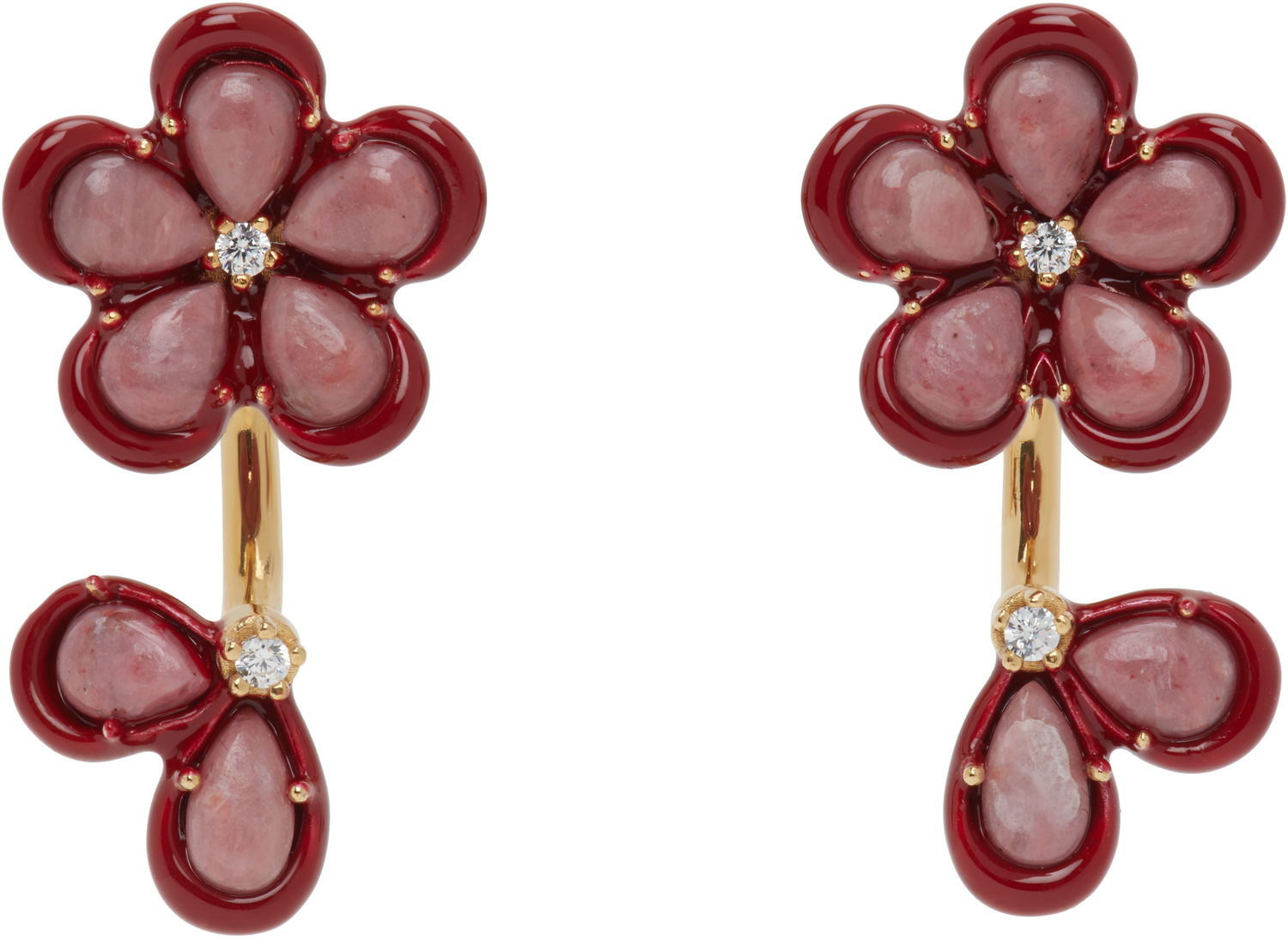 Обеци Bottega Veneta Bottega Veneta Flower Drop Earrings Червено | 804878 V53E1, 0