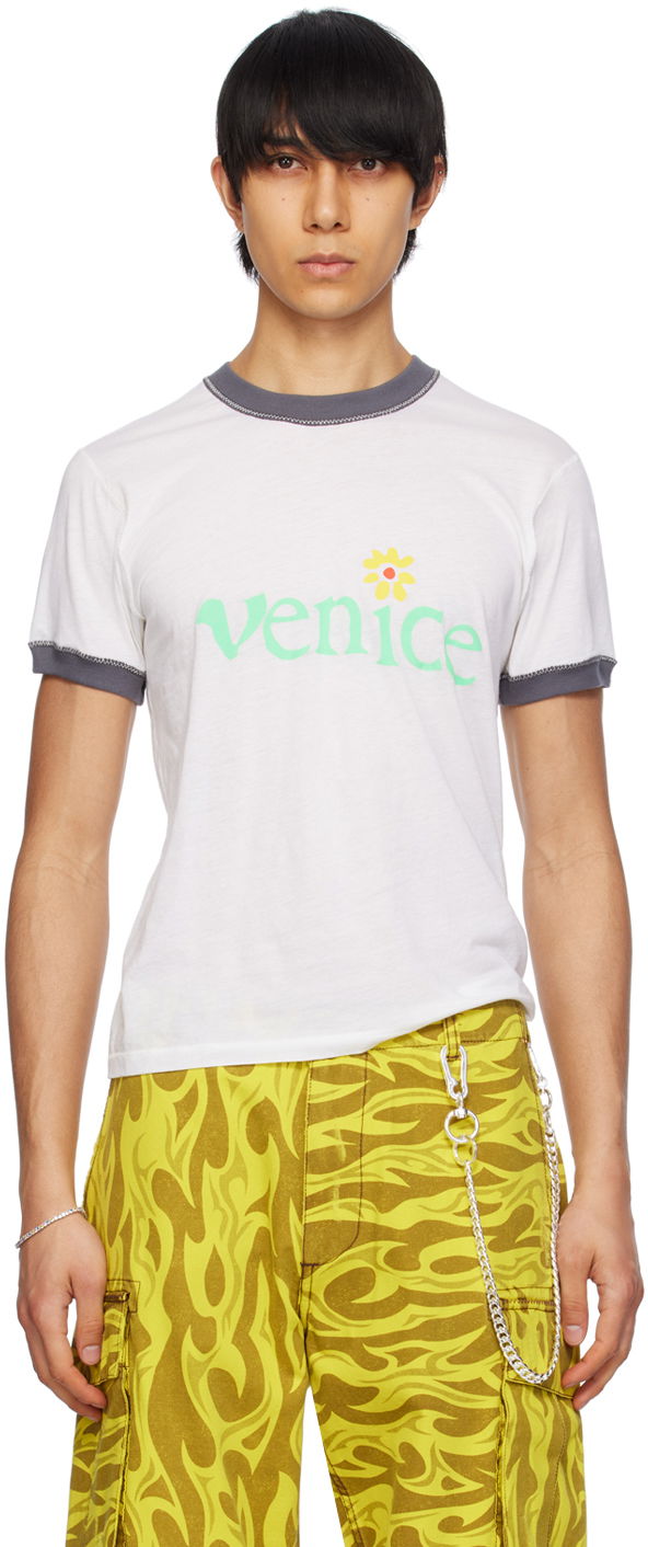 Тениска ERL 'Venice' Print T-Shirt Бяло | ERL08T006, 0