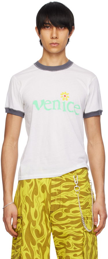 Тениска ERL 'Venice' Print T-Shirt Бяло | ERL08T006, 0
