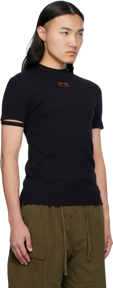 Тениска Ottolinger Ottolinger Rib Knit T-Shirt Черно | 10410090401, 4