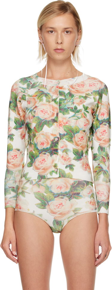 Пуловер Simone Rocha Simone Rocha Shrunken Floral Knit Cardigan Многоцветен | EMK1P 0668, 0