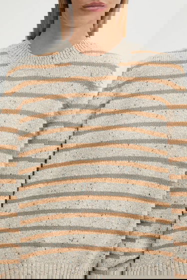 Пуловер Barbour Barbour Claydon Knitted Jumper, Striped Sweater Бежово | LKN1665ST53, 3