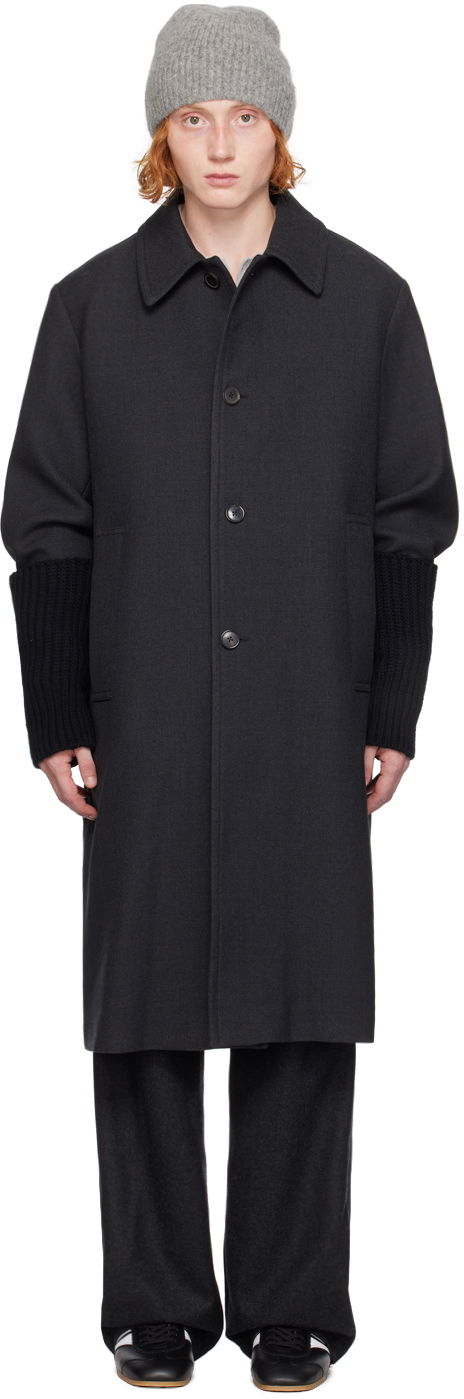 Палта Dries Van Noten Single-Breasted Coat Сиво | 242-020219-9046, 0