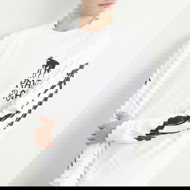 Тениска By Parra Parra Dog Training Graphic Long Sleeve T-Shirt Бяло | 54110-WHT, 5