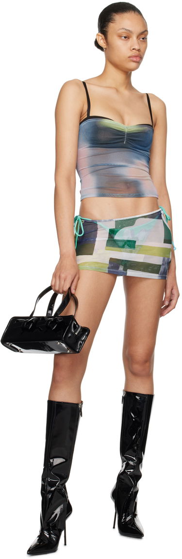 Пола Miaou Miaou Elektra Print Mesh Mini Skirt Многоцветен | 4014PM2GEO, 3