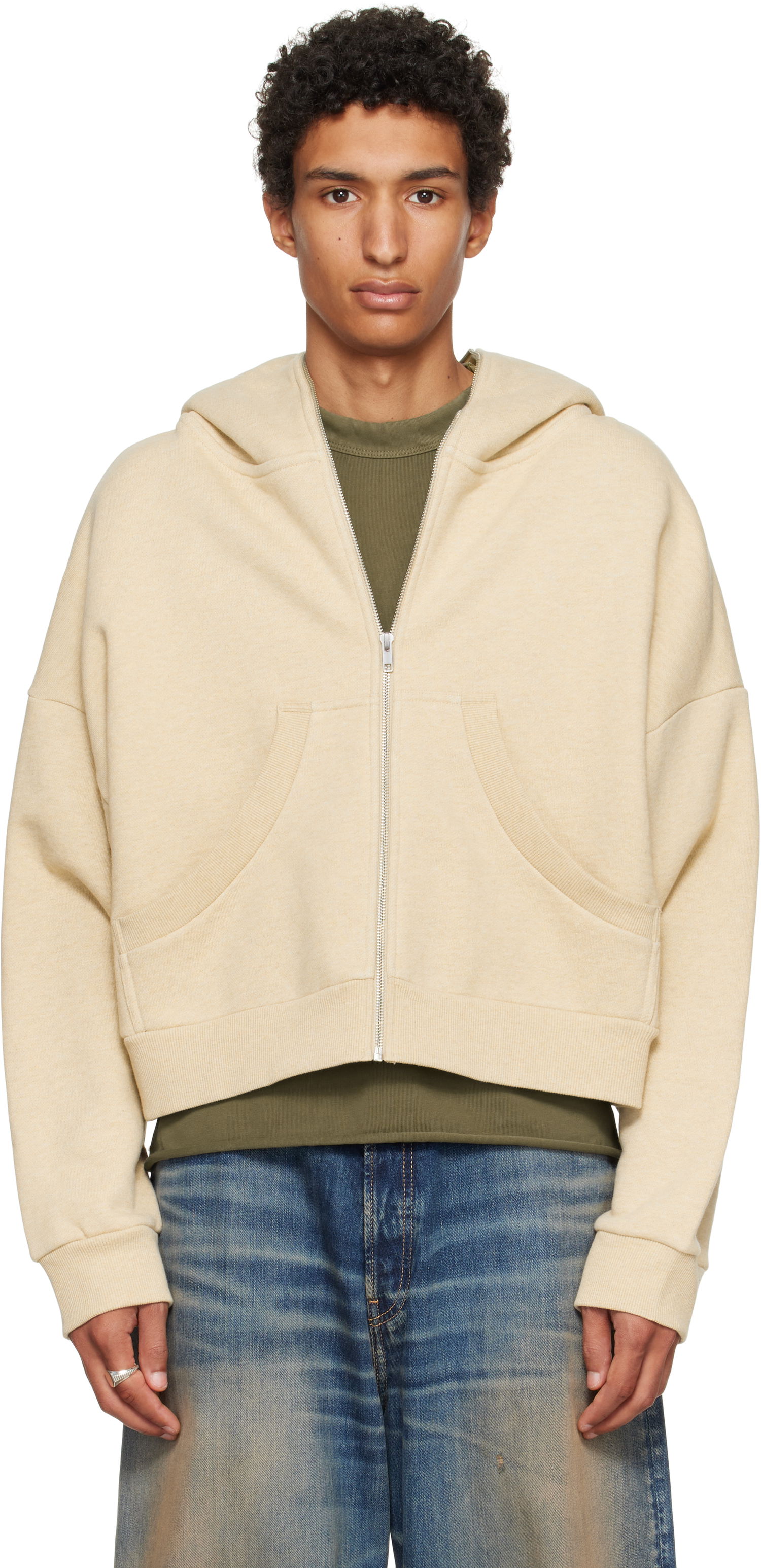 Суитчър Entire Studios Entire Studios Eternal Zip Hoodie Бежово | ES2202TP, 0