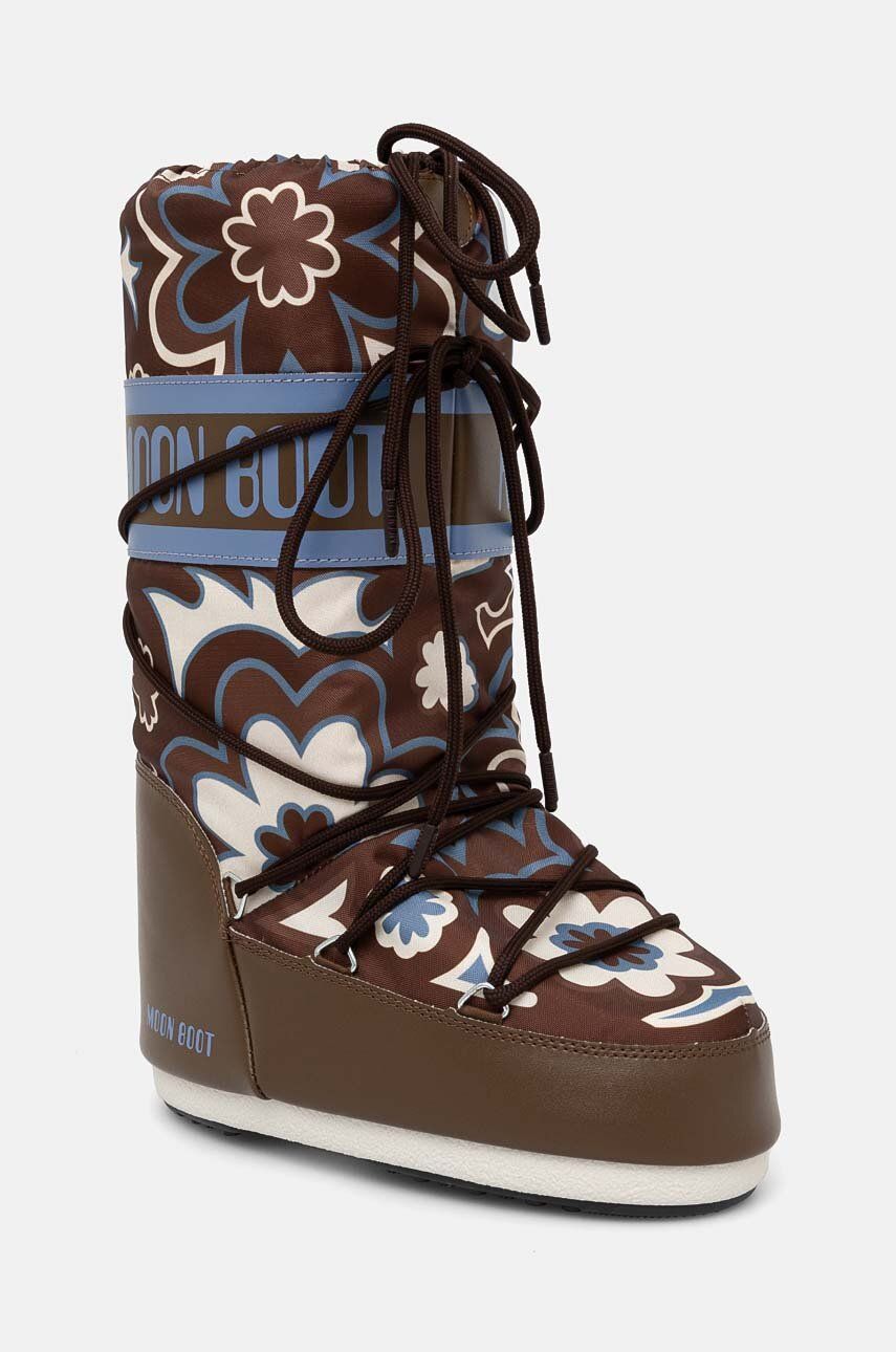 Кецове и обувки Moon Boot MB ICON FLOWER Boots Кафяво | 80D1402940.MH07, 0