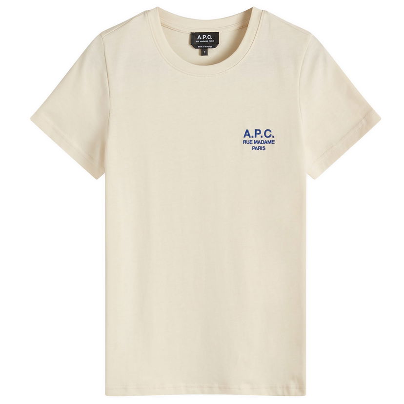 Тениска A.P.C. Logo T-Shirt, Size Large Бежово | COEZC-F26842-TAJ