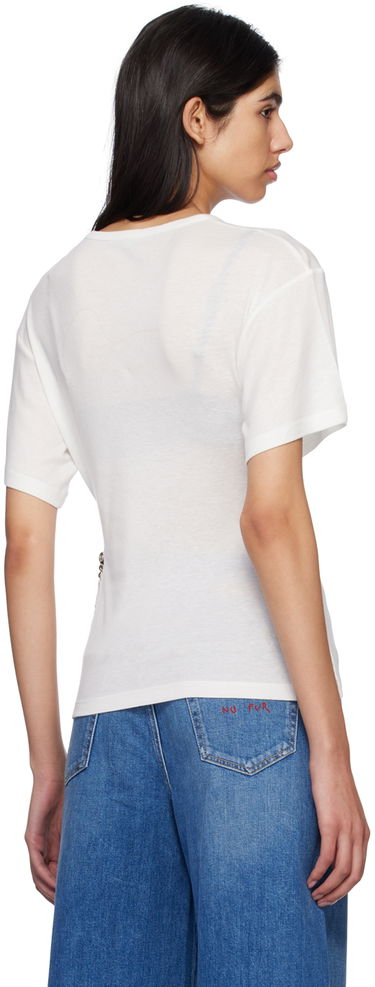 Тениска Stella McCartney Stella McCartney Chain T-Shirt Бяло | 6J01043SPX03, 2
