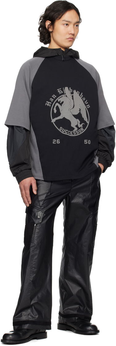 Суитчър Han Kjøbenhavn Han Kjobenhavn 'Successor' Print Panelled Short Sleeve T-Shirt Черно | M-134366, 3