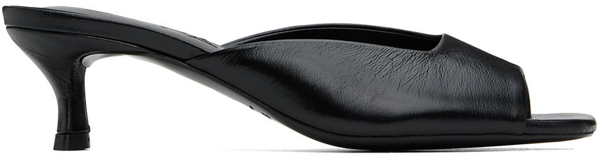 Кецове и обувки BY FAR Wendy Black Leather Mules Черно | MWFHO128LL002BK001PL, 0