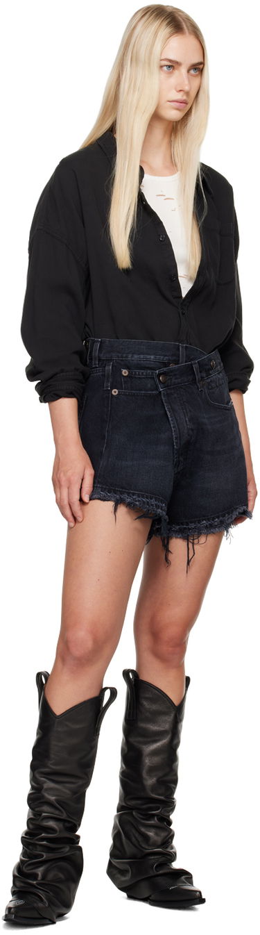 Къси панталони R13 R13 Crossover Denim Shorts Черно | R13W6055 394B, 3