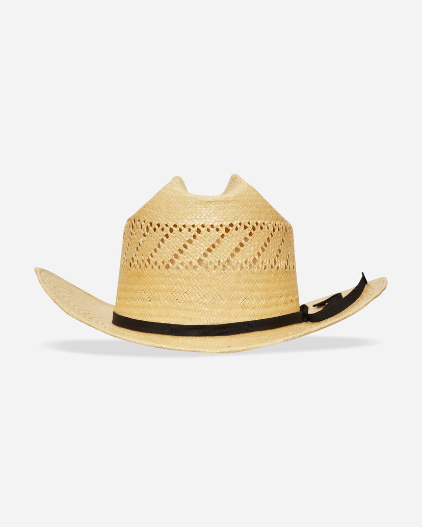 Шапка WACKO MARIA Straw Cowboy Hat Бежово | 25SS-WMA-HA01 NATURE