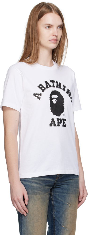 Тениска BAPE Crystal Stone College T-Shirt Черно | 001TEL302064L, 4