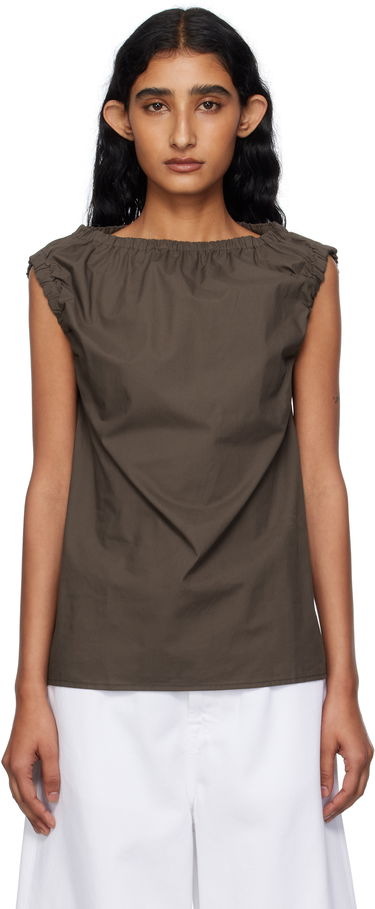 Потник Baserange Baserange Mia Gathered Blouse Кафяво | TSMI-PO-AU25, 0