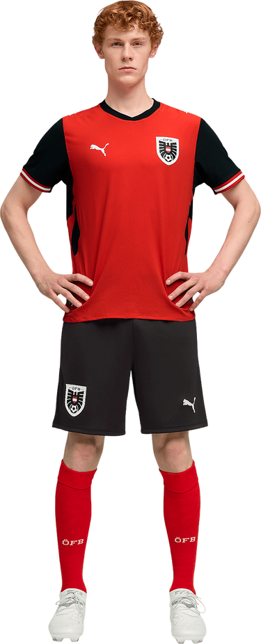 Фланелка Puma Austria Authentic Home 2026 Jersey Червено | 783199-01, 2