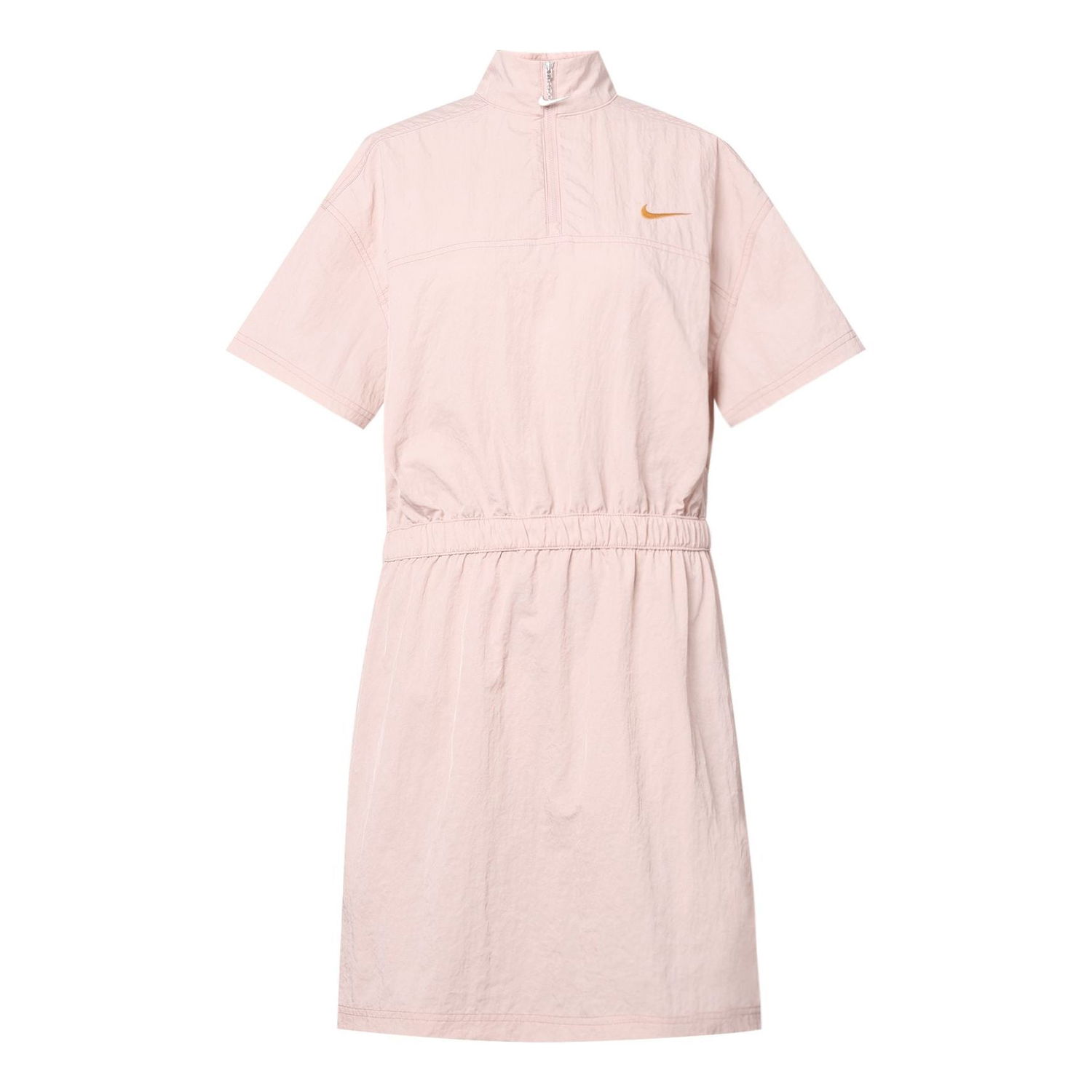 Pокля Nike Nike Sportswear Woven Short Sleeve Dress Розово | DM6198-601, 0
