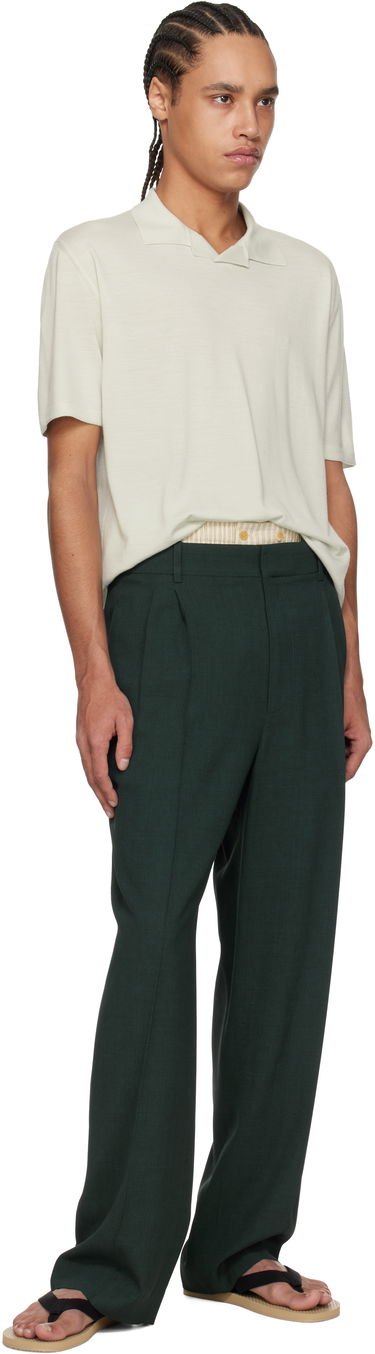 Панталони The Row The Row Silas Pleated Trousers Зелено | 909-W3685, 3