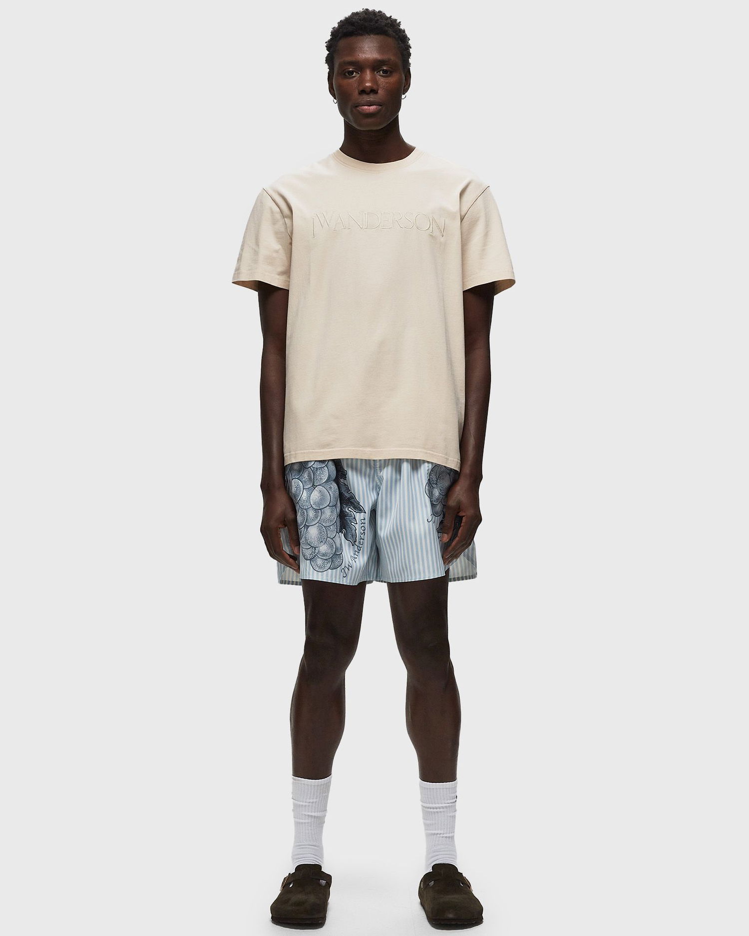 Тениска JW Anderson LOGO EMBROIDERY TEE Бежово | JT0211-PG0980-132, 1