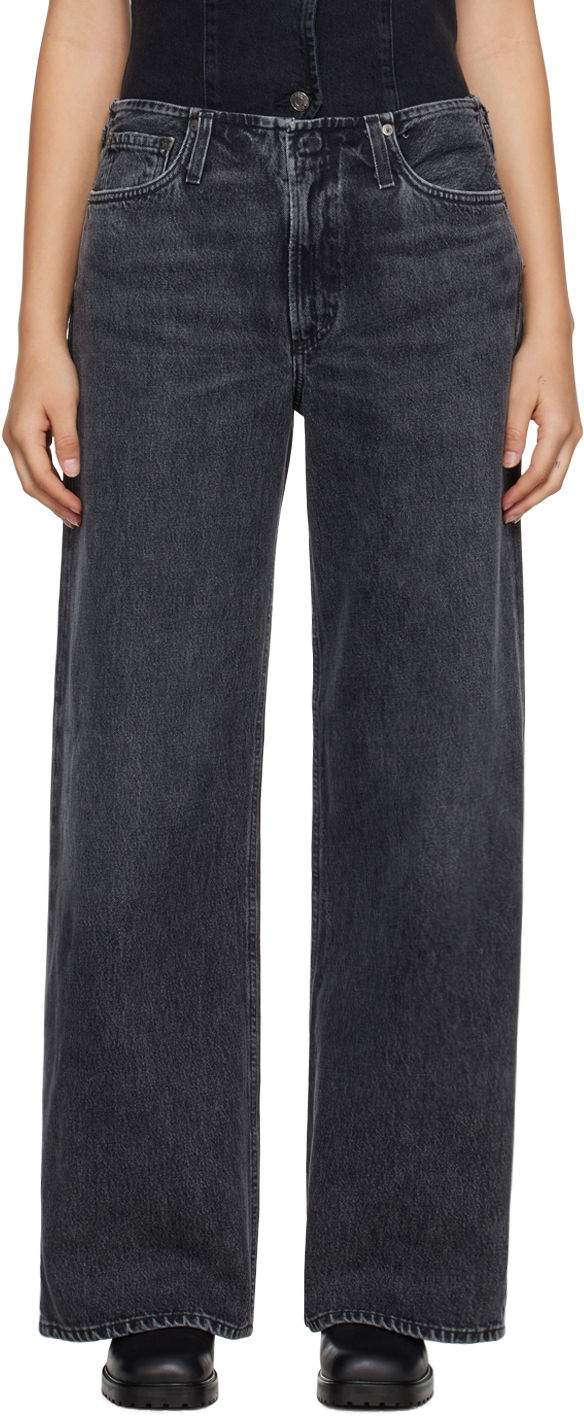 Дънки AGOLDE AGOLDE Lex Wide-Leg Jeans Сиво | A9158-1346, 0