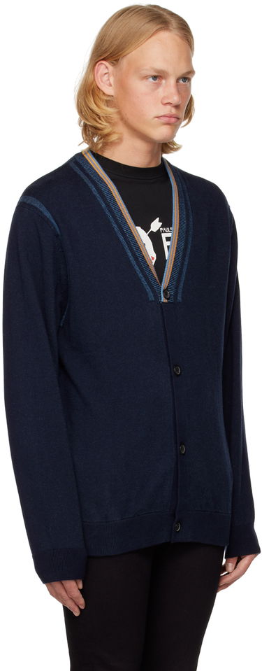 Пуловер Paul Smith PS Paul Smith Rib Knit Cardigan Тъмно синьо | M2R-539XE-J21681-49, 1