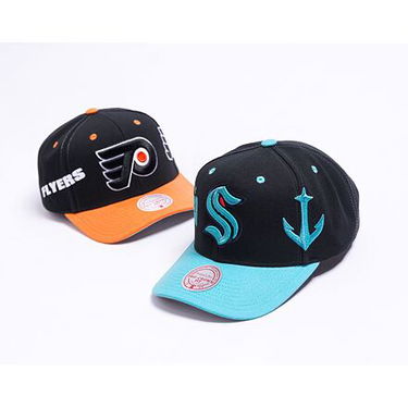 Шапка с козирка Mitchell & Ness Overbite Pro Snapback Seattle Kraken Black Тюркоазено | HHSS7311-SKRYYPPPBLCK, 3