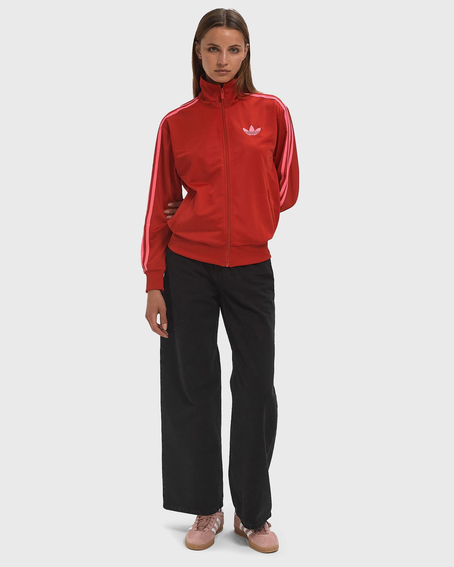 Комплект adidas Performance Adicolor Classic Firebird Loose Track Jacket Червено | JW3665, 1