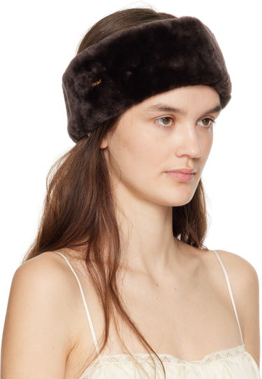 Шал CHLOÉ Chloé Shearling Headband Кафяво | CHC25SD017CI3, 1