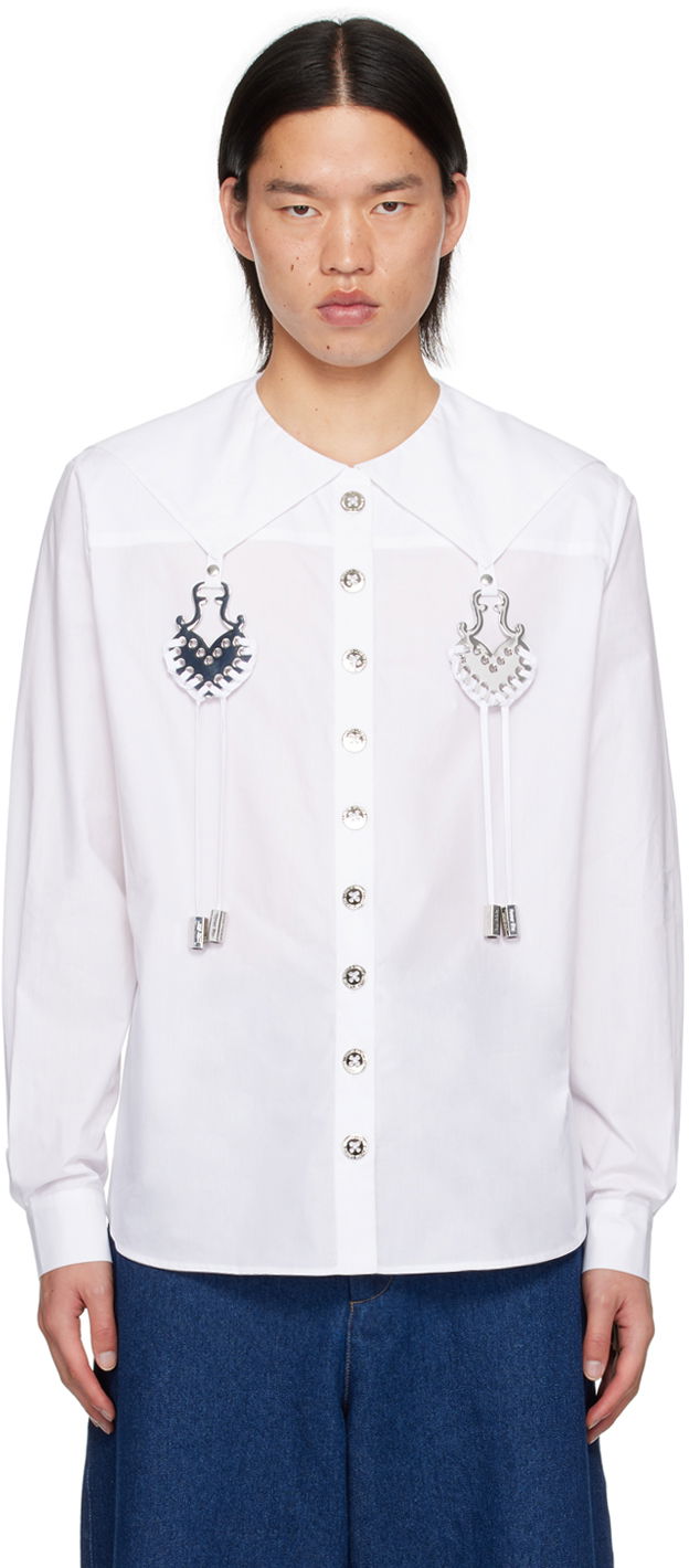 Риза Chopova Lowena Chopova Lowena Ossel Button-Up Shirt Бяло | 2241