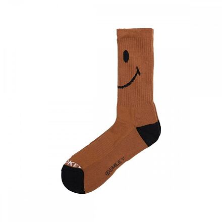 Smiley Oversized Socks Rust