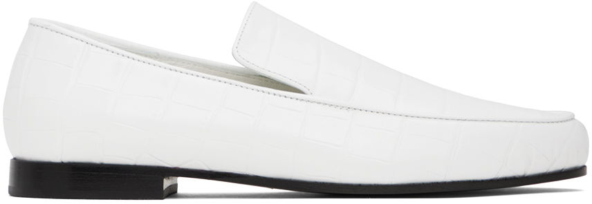 Облекло TOTEME TOTEME 'The Croco Oval' Loafers Бяло | 234-WAS813-LE0023, 0