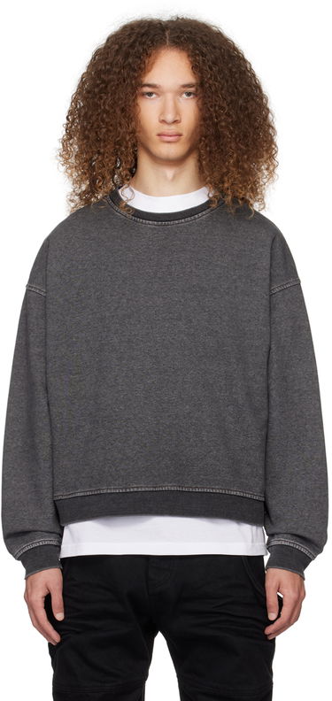 Суитчър We11done We11done Faded Crewneck Sweatshirt Сиво | WD-TS0-24-788-U-BK, 0