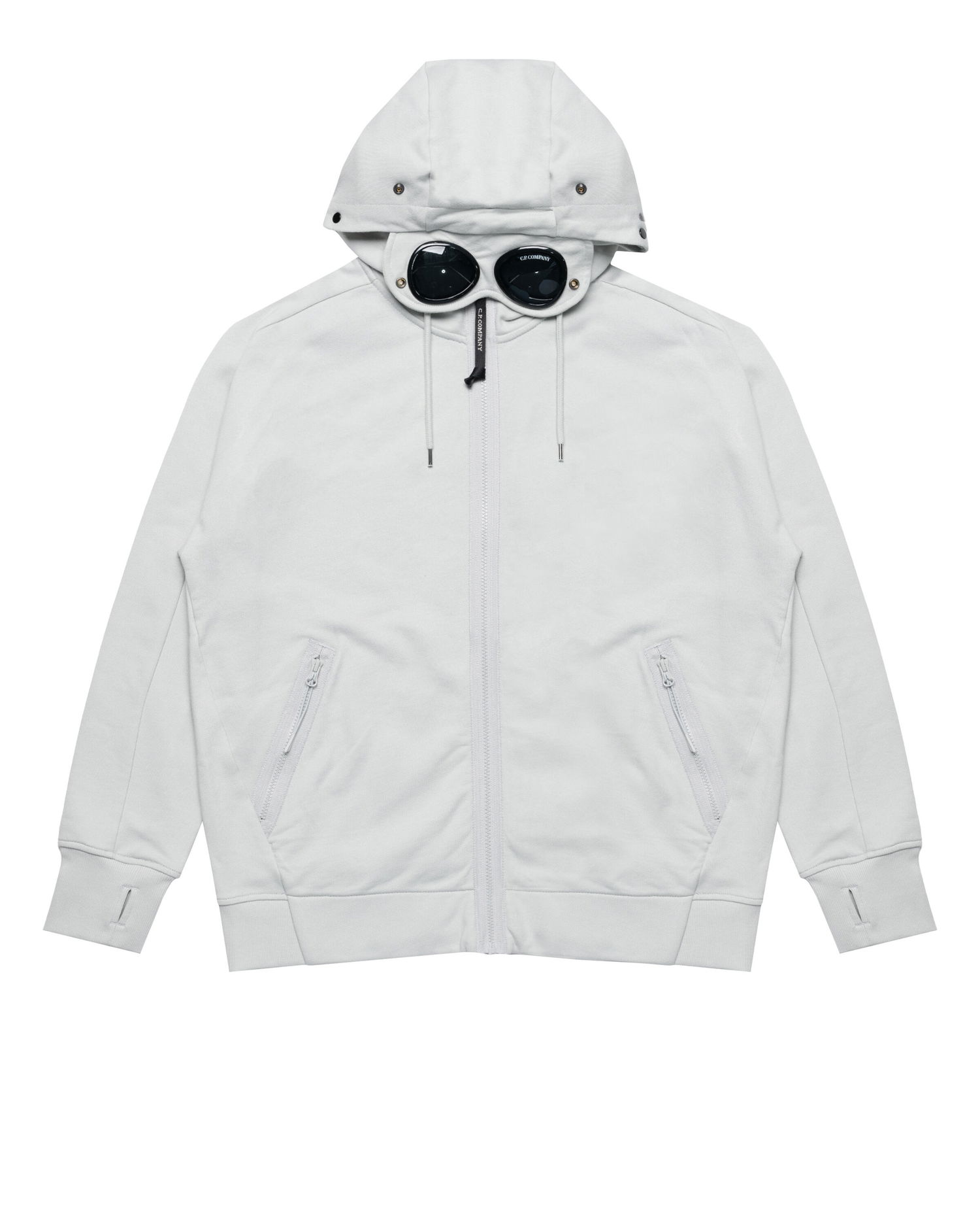 Суитчър C.P. Company C.P. Company Diagonal Raised Fleece Goggle Zip Hoodie Сиво | 18CMSS028A005086W-800, 0
