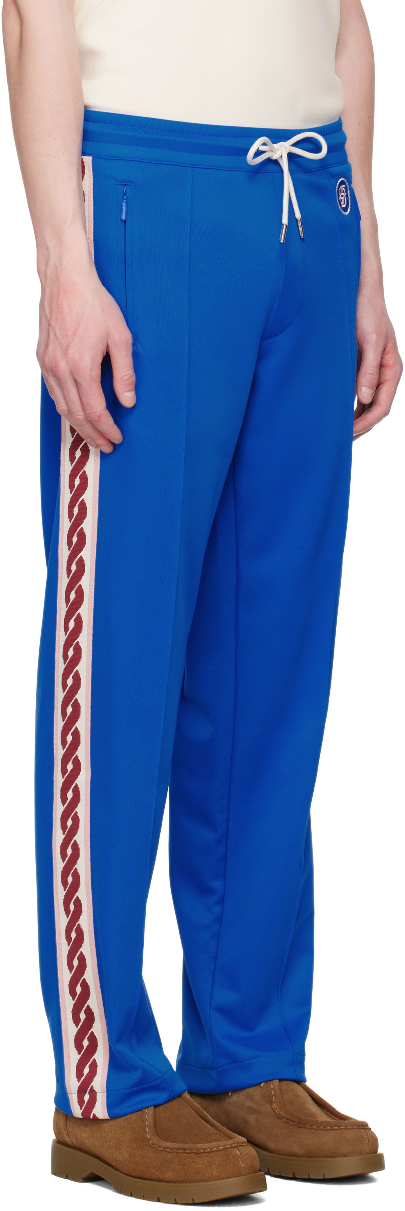 Спортни панталони Drôle de Monsieur Drole De Monsieur 'Le Track Pants Tresse' Track Pants Синьо | G-SP007-PL135-BE, 1