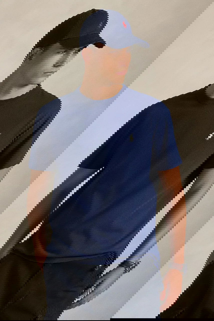 Тениска Polo by Ralph Lauren Polo Logo Cotton Crew Neck T-Shirt Тъмно синьо | 710916698, 0