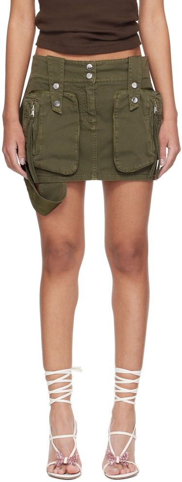 Пола Blumarine Cargo Pocket Denim Miniskirt Зелено | P422J109A, 0