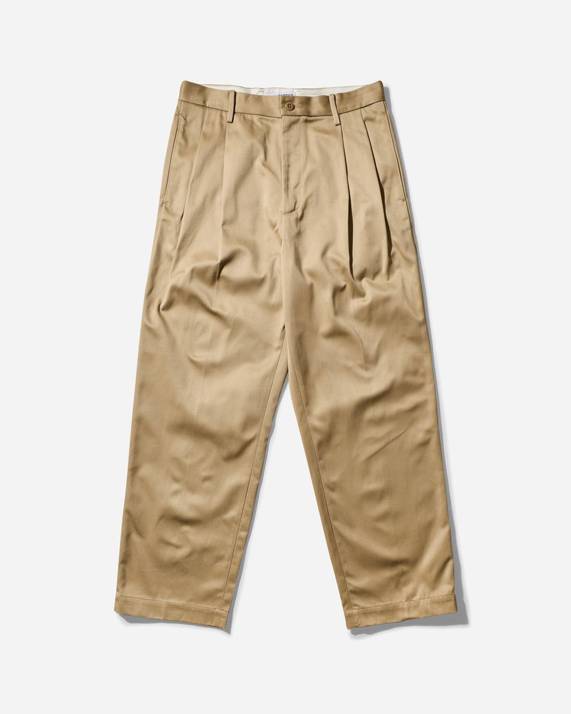 Панталони WACKO MARIA Double Pleated Chino Trousers Бежово | 24FW-WMP-PT02 BEIGE