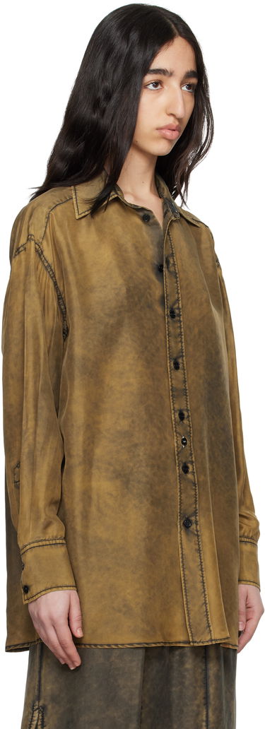 Риза Maison Margiela MM6 Maison Margiela Light Silk Shirt Кафяво | S52DT0046 M35244, 1