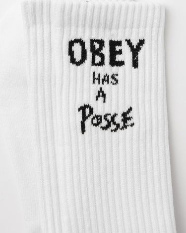 Чорапи OBEY Has A Posse Socks Бяло | 100260187-WHT, 1