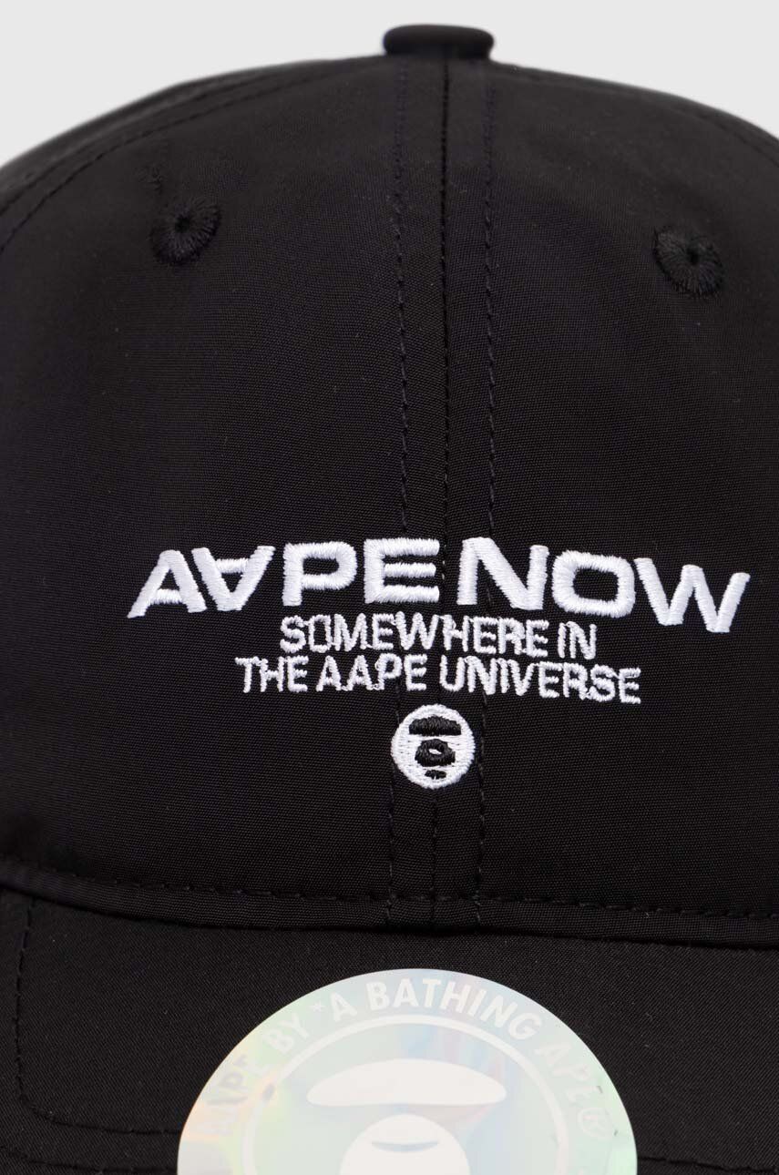 Шапка с козирка AAPE by A Bathing Ape AAPE Cap with Applique Черно | AAPCPM5255XXM, 1